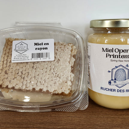 Emballage Miel d’opercule printemps et miel en rayon