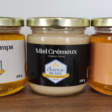 Emballage miel de printemps – miel d’été – miel crémeux